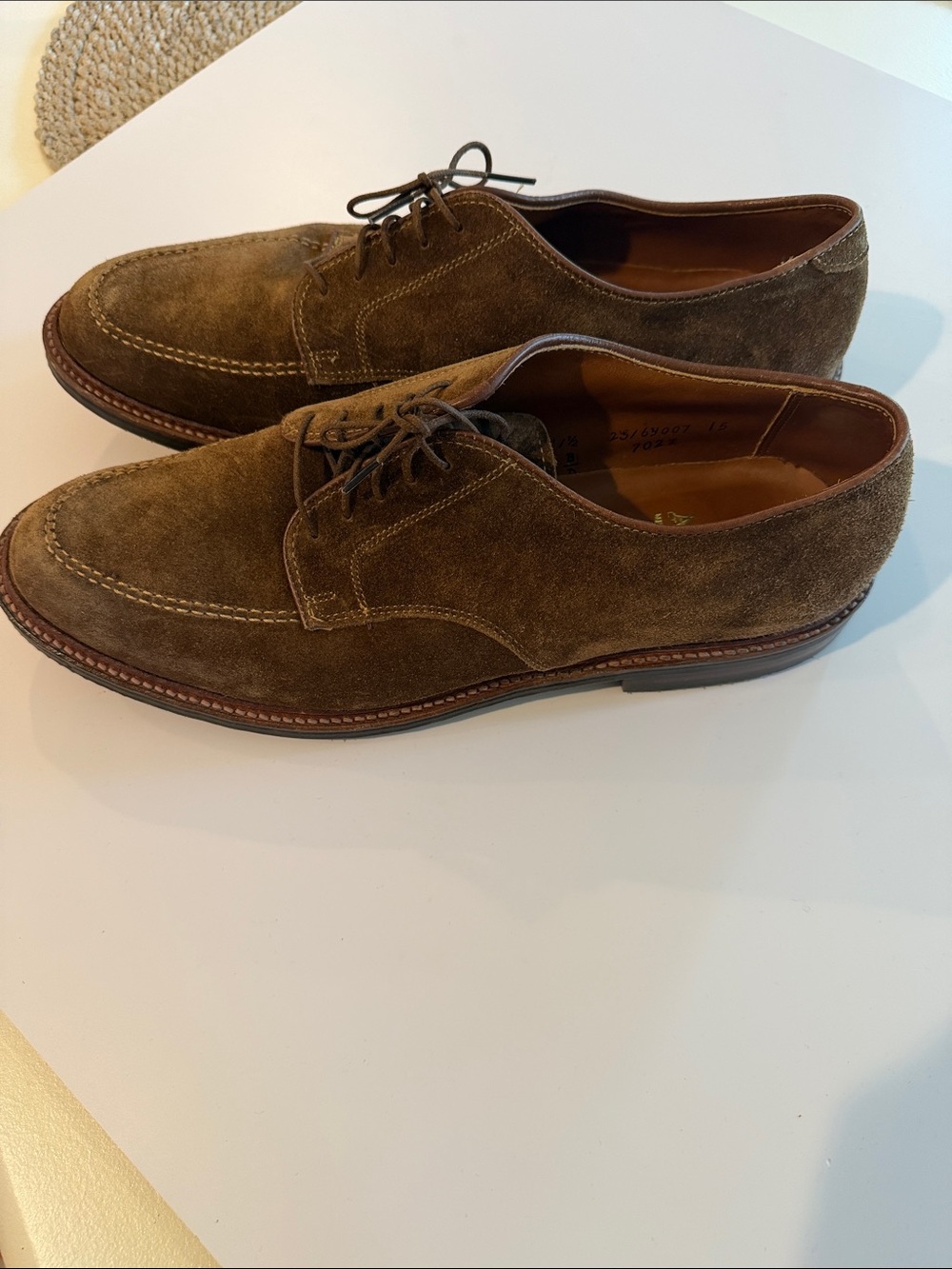 Alden Todd Snyder Unlined 702L Brown Suede Oxford Shoes Sz 11.5.  NWOB. Box45